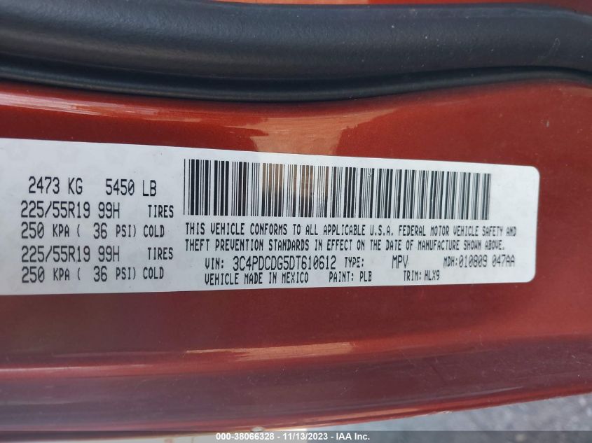 2013 DODGE JOURNEY CREW - 3C4PDCDG5DT610612
