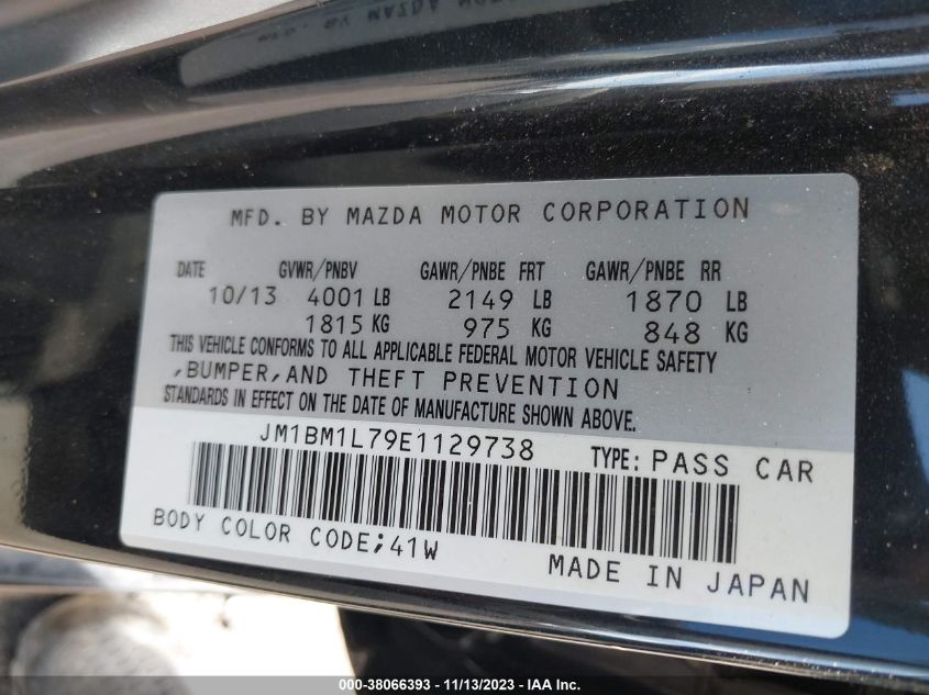 2014 MAZDA MAZDA3 I TOURING - JM1BM1L79E1129738