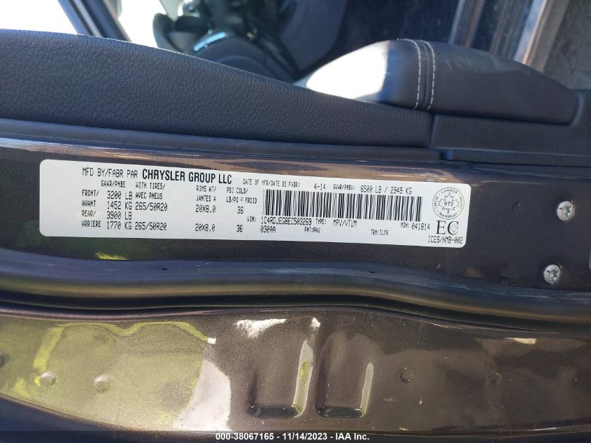 2014 DODGE DURANGO CITADEL - 1C4RDJEG8EC503269