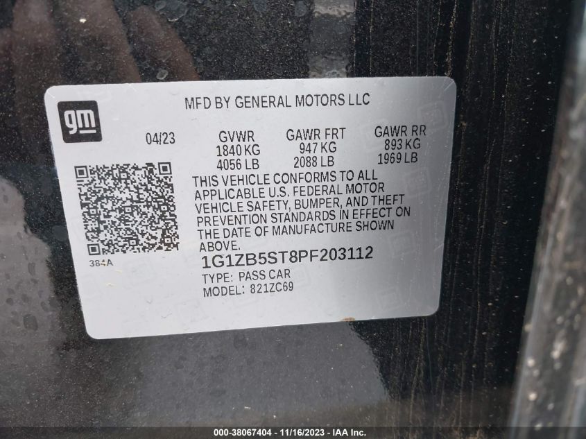 2023 CHEVROLET MALIBU LS - 1G1ZB5ST8PF203112