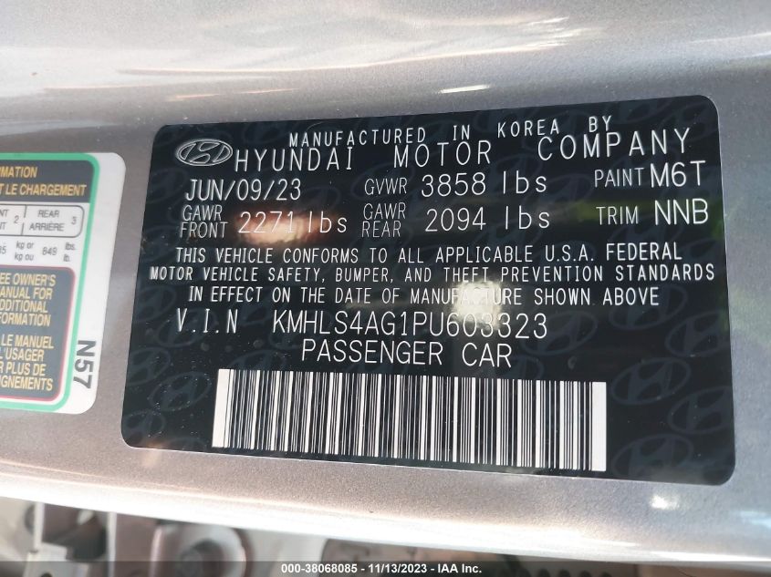 2023 HYUNDAI ELANTRA SEL - KMHLS4AG1PU603323