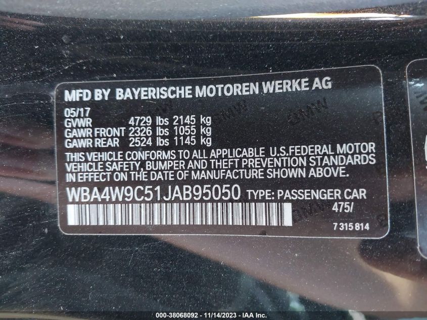 2018 BMW 440I XDRIVE WBA4W9C51JAB95050
