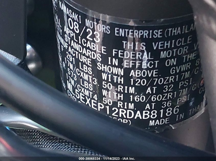 2024 KAWASAKI EX650 P - ML5EXEP12RDAB8186