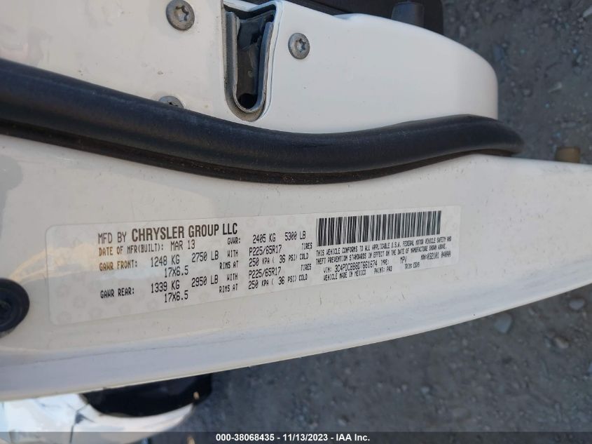 2013 DODGE JOURNEY SXT - 3C4PDCBB8DT661674