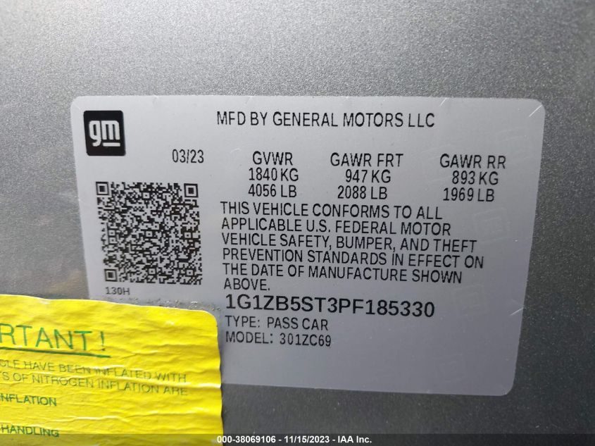 2023 CHEVROLET MALIBU LS - 1G1ZB5ST3PF185330
