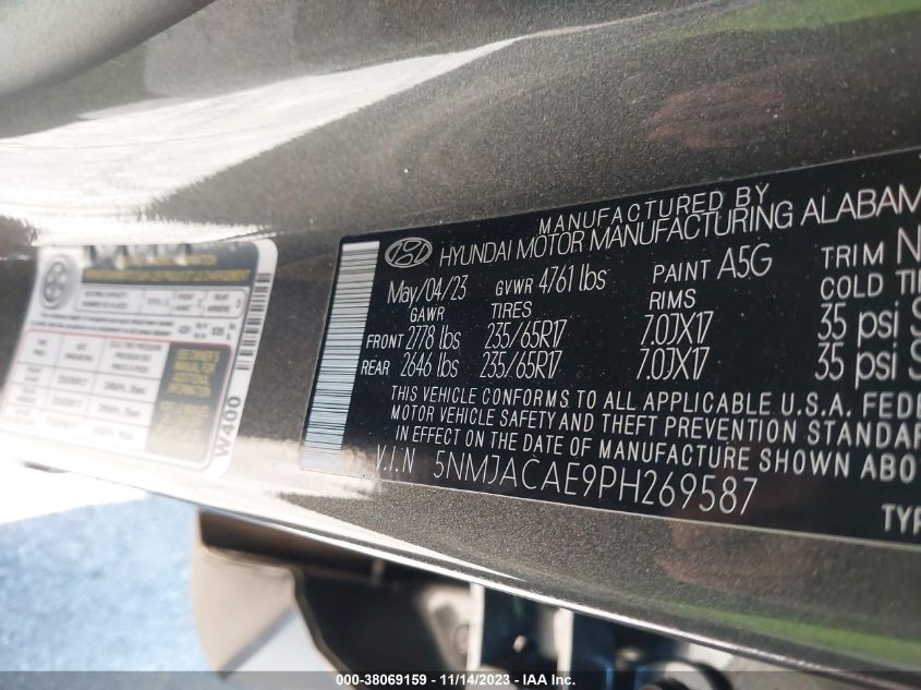 2023 HYUNDAI TUCSON SE - 5NMJACAE9PH269587