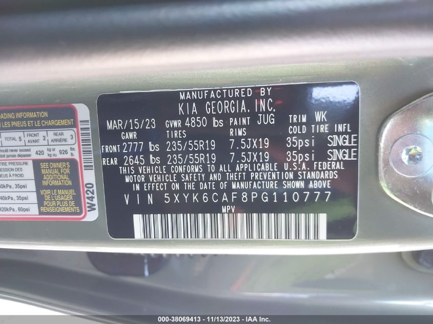 2023 KIA SPORTAGE X-LINE - 5XYK6CAF8PG110777