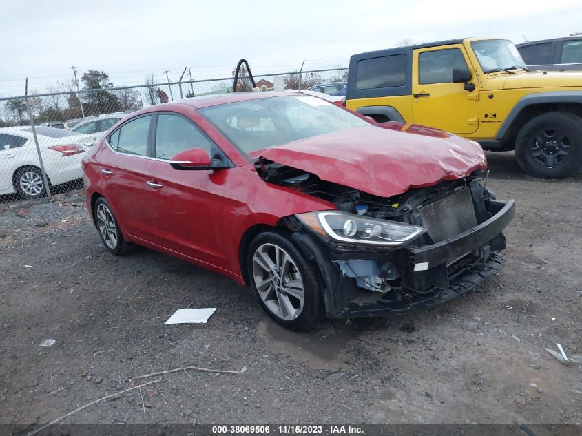 2017 HYUNDAI ELANTRA LIMITED - 5NPD84LF6HH034721