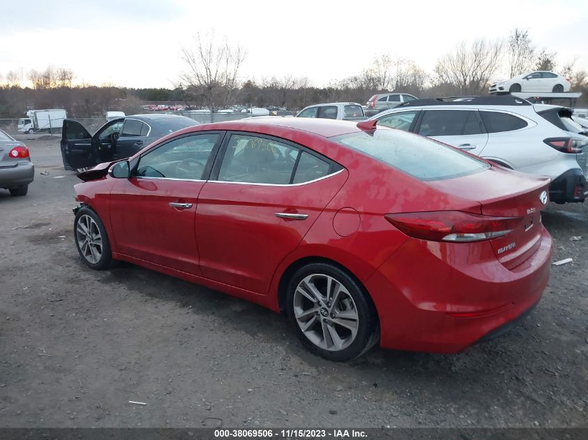 2017 HYUNDAI ELANTRA LIMITED - 5NPD84LF6HH034721