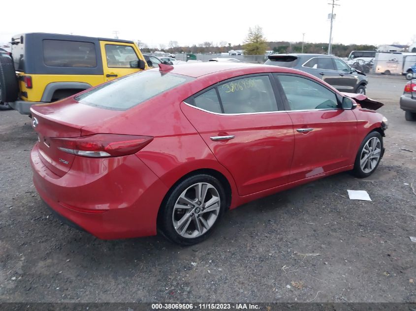 2017 HYUNDAI ELANTRA LIMITED - 5NPD84LF6HH034721