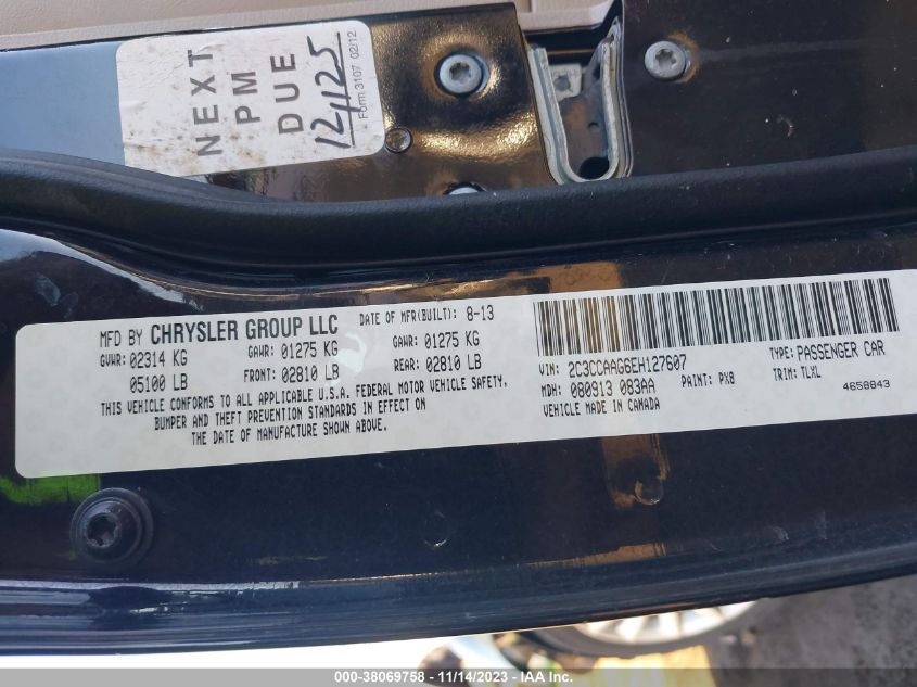 2014 CHRYSLER 300 - 2C3CCAAG6EH127607