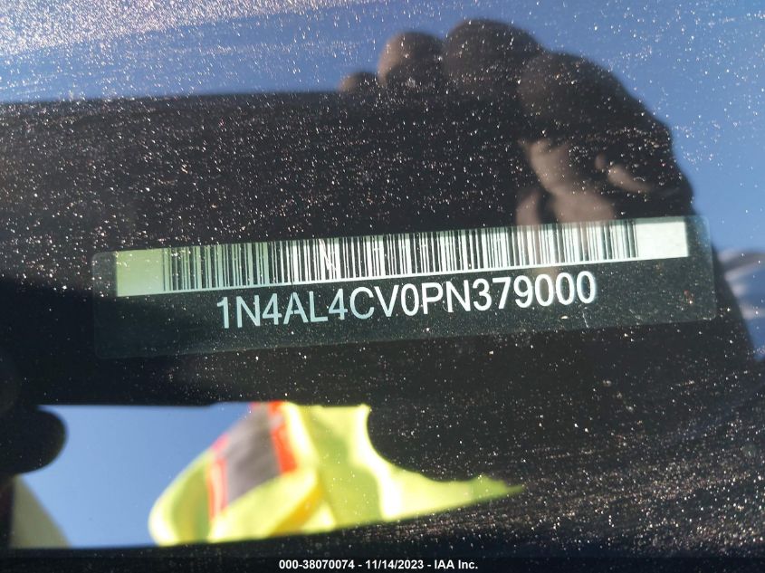 2023 NISSAN ALTIMA SR VC-TURBO FWD - 1N4AL4CV0PN379000
