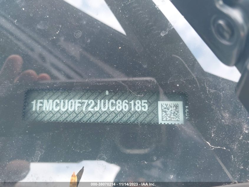 2018 FORD ESCAPE S - 1FMCU0F72JUC86185