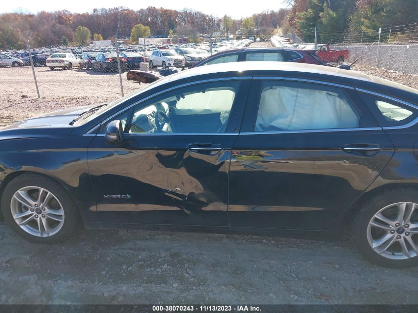 2018 FORD FUSION HYBRID SE - 3FA6P0LUXJR223495