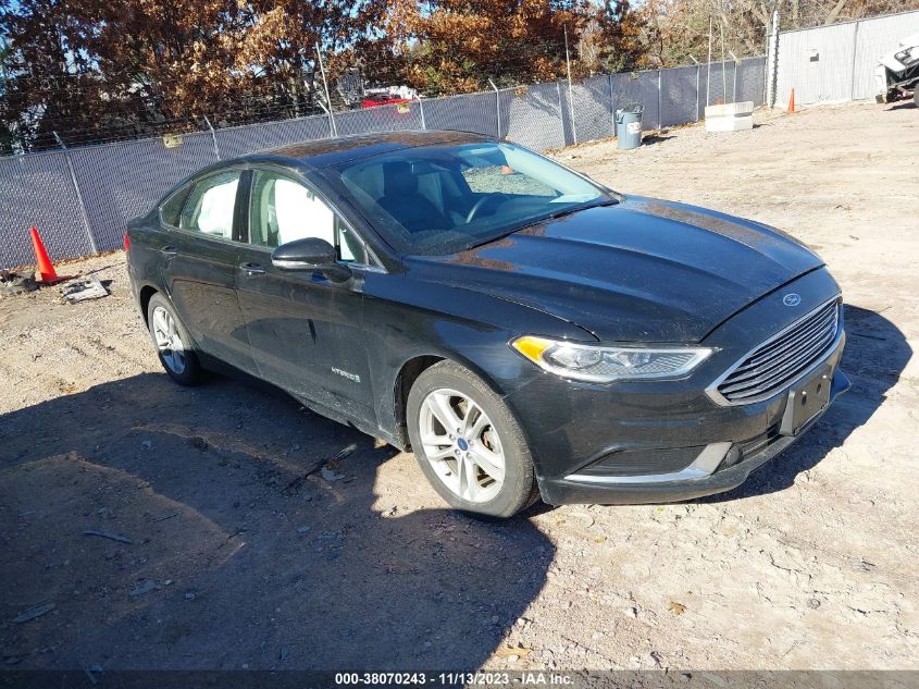2018 FORD FUSION HYBRID SE - 3FA6P0LUXJR223495