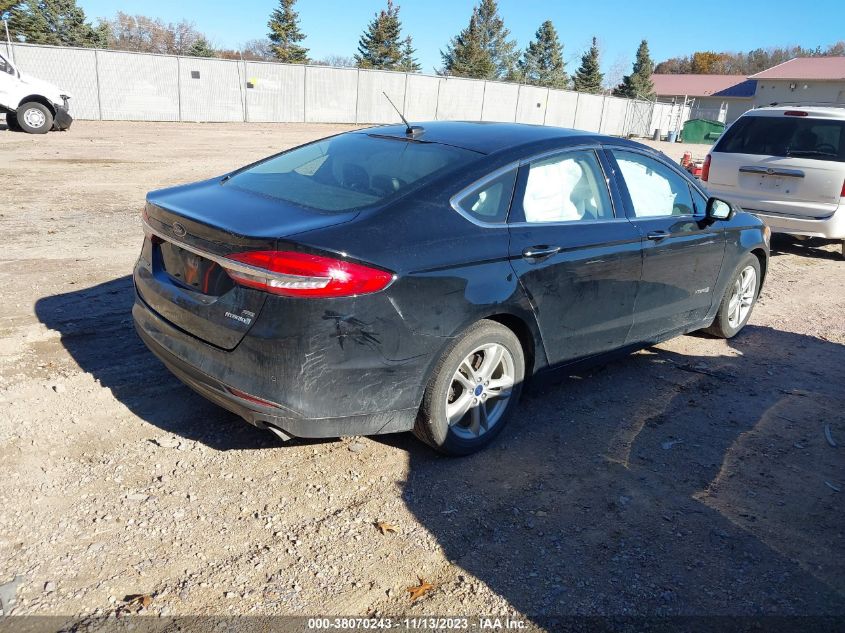 2018 FORD FUSION HYBRID SE - 3FA6P0LUXJR223495