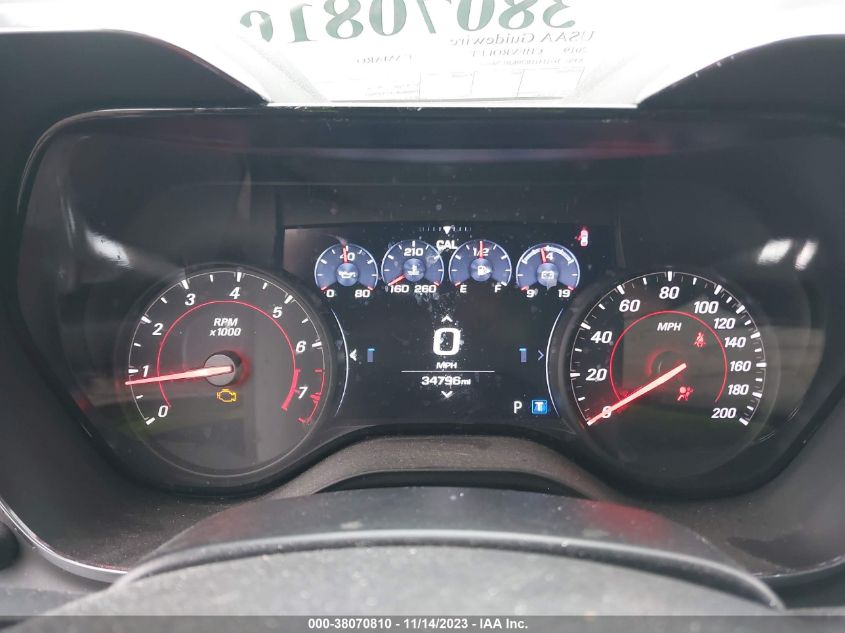 2019 CHEVROLET CAMARO 2SS - 1G1FH1R70K0129053