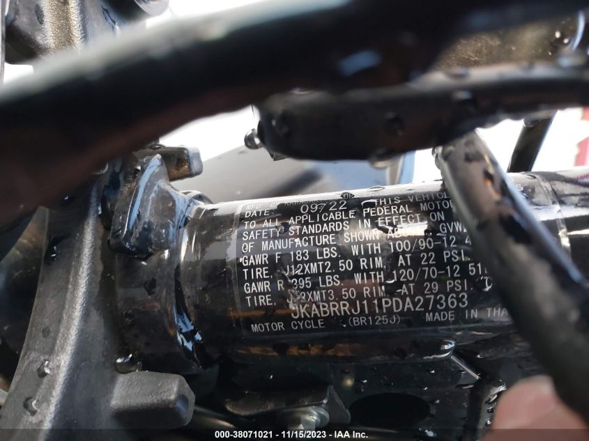 2023 KAWASAKI BR125 J JKABRRJ11PDA27363