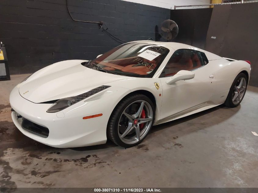 2013 FERRARI 458 SPIDER - ZFF68NHA2D0189397