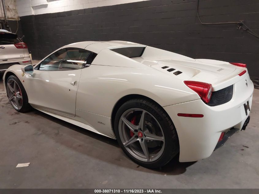 2013 FERRARI 458 SPIDER - ZFF68NHA2D0189397
