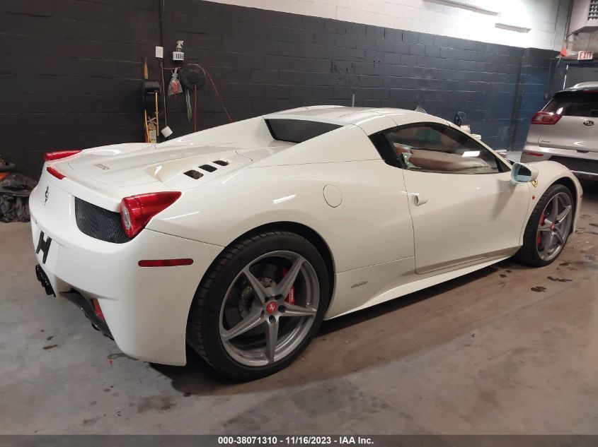 2013 FERRARI 458 SPIDER - ZFF68NHA2D0189397