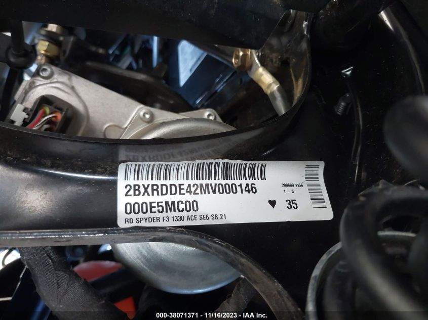 2021 CAN-AM SPYDER ROADSTER F3 2BXRDDE42MV000146