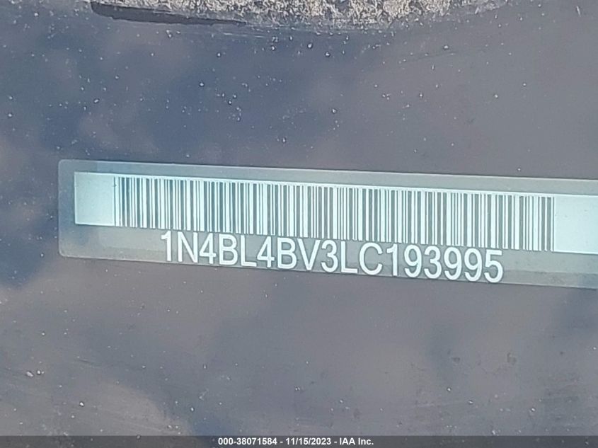 2020 NISSAN ALTIMA S FWD - 1N4BL4BV3LC193995
