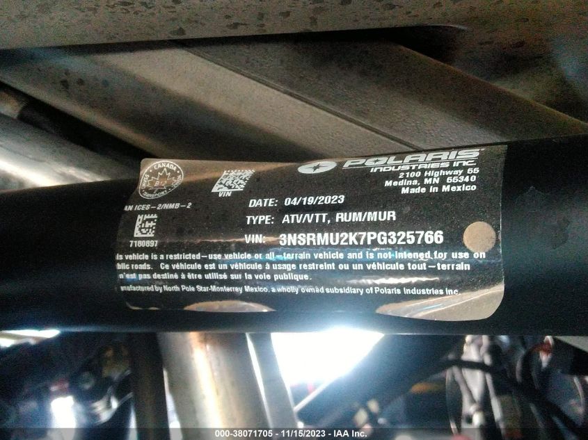 2023 POLARIS RZR PRO R 4 TROY LEE DESIGNS - 3NSRMU2K7PG325766