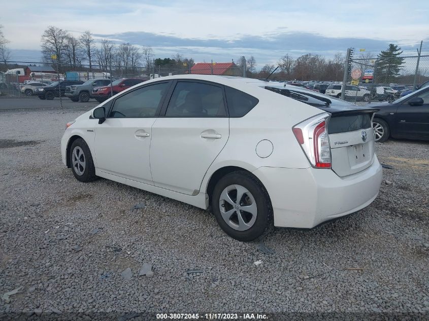2013 TOYOTA PRIUS THREE - JTDKN3DUXD5595313