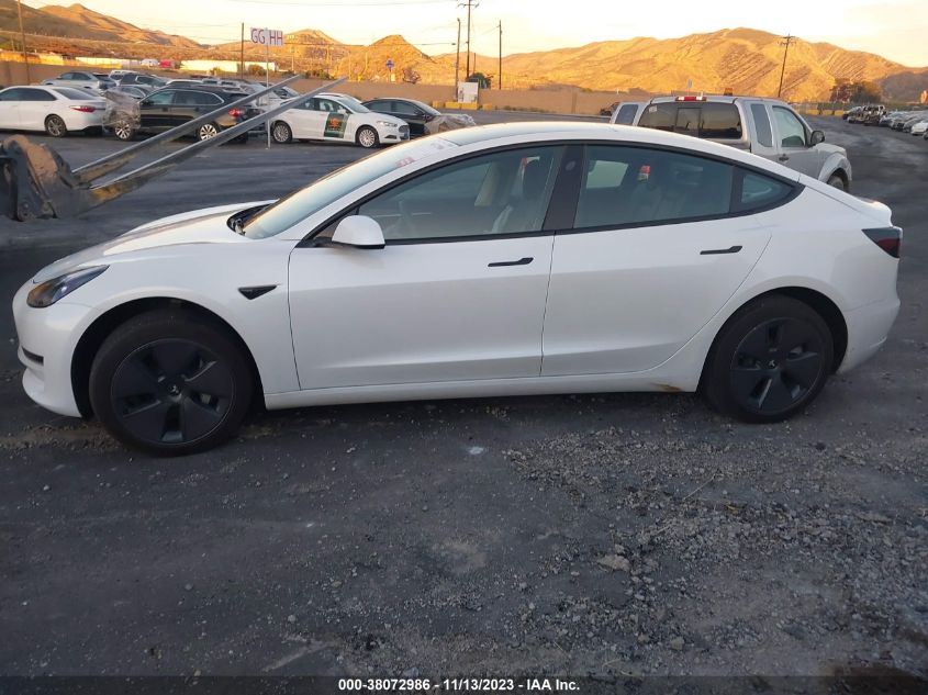 2022 TESLA MODEL 3 - 5YJ3E1EB7NF360020