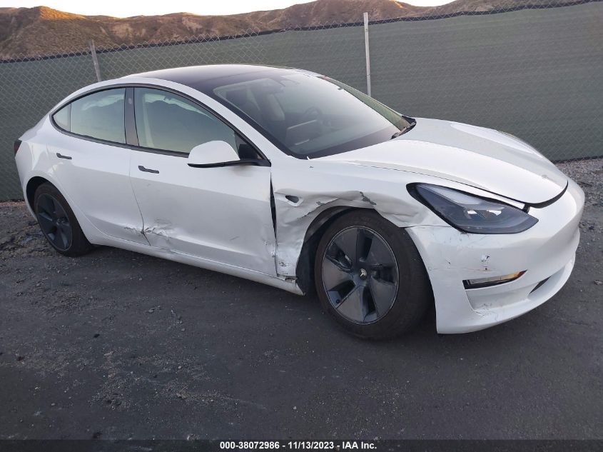 2022 TESLA MODEL 3 - 5YJ3E1EB7NF360020