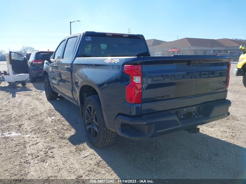 VIN 3GCPDBEK2NG527968 2022 CHEVROLET SILVERADO 1500 4WD  SHORT BED CUSTOM