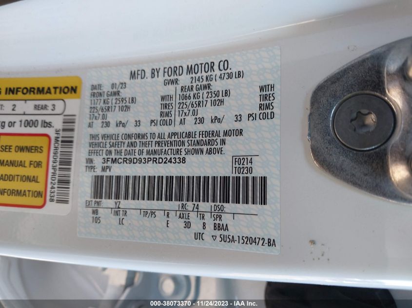 2023 FORD BRONCO SPORT BADLANDS - 3FMCR9D93PRD24388