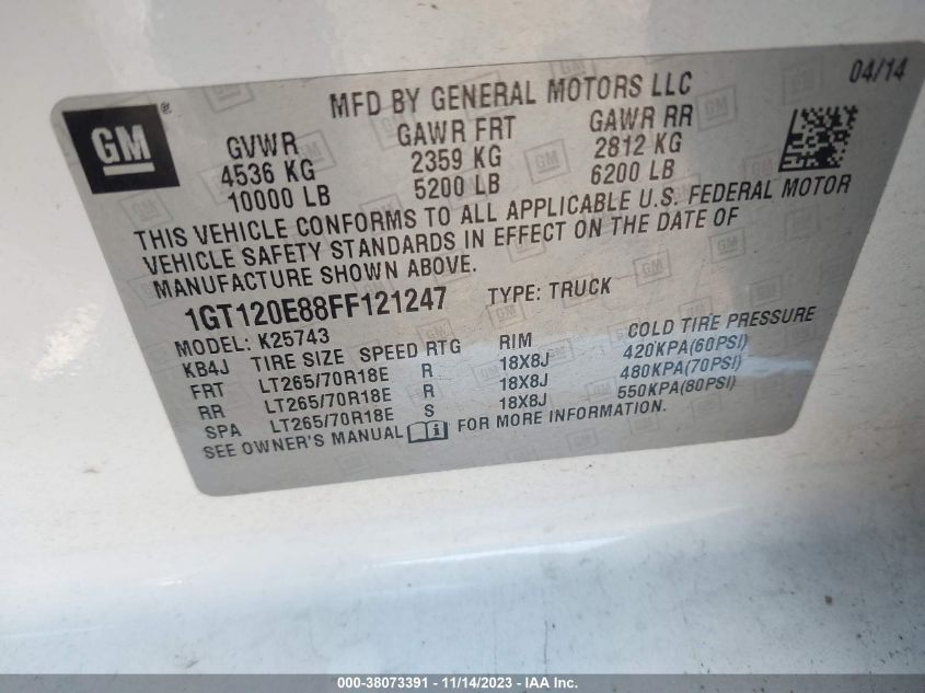 2015 GMC SIERRA 2500HD DENALI - 1GT120E88FF121247