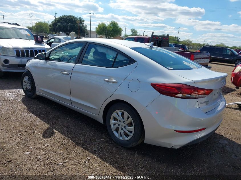 2017 HYUNDAI ELANTRA SE - KMHD74LF6HU079873