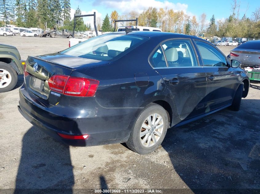 2014 VOLKSWAGEN JETTA HYBRID SE 3VW637AJ9EM212043