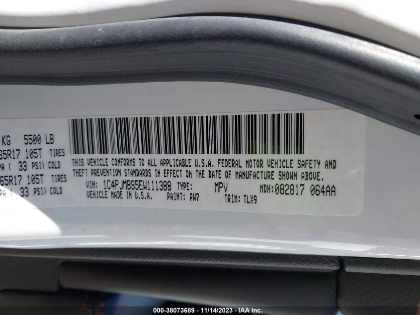 2014 JEEP CHEROKEE TRAILHAWK - 1C4PJMBS5EW111388