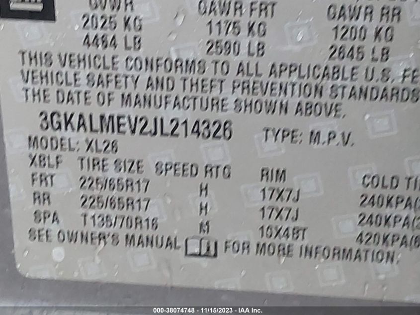 2018 GMC TERRAIN SLE - 3GKALMEV2JL214326