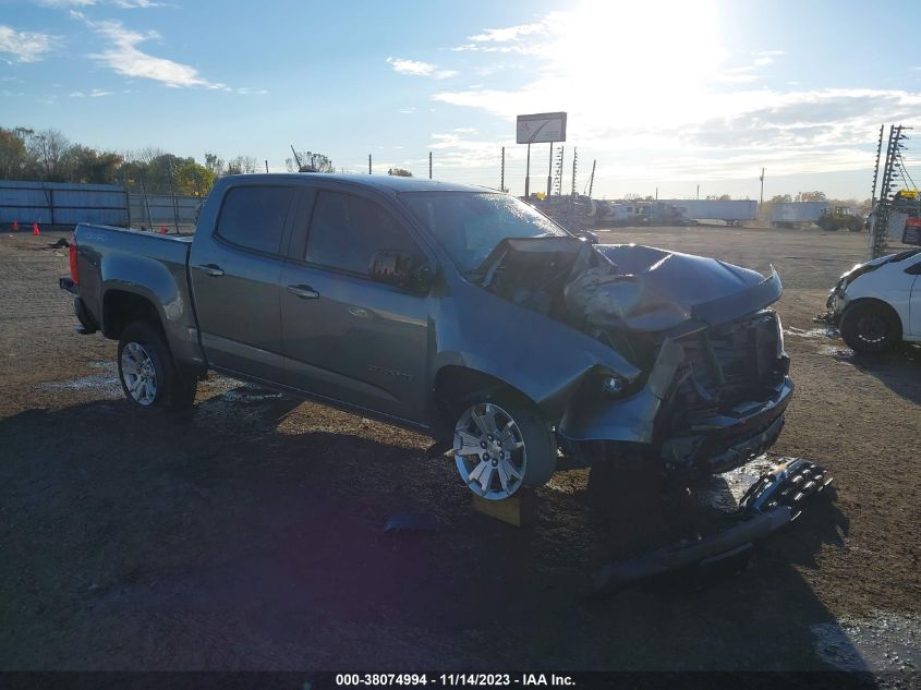 2021 CHEVROLET COLORADO 4WD  SHORT BOX LT - 1GCGTCEN7M1221252