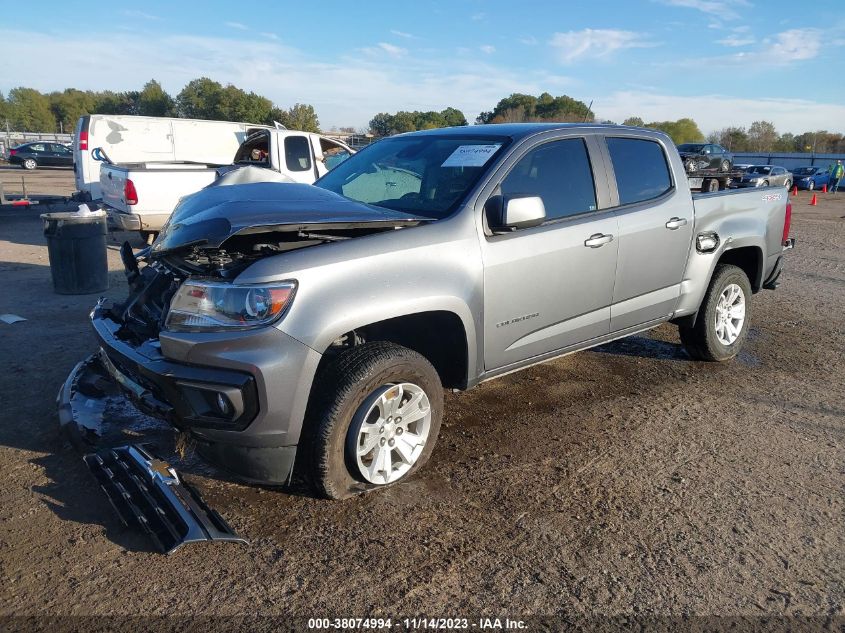 2021 CHEVROLET COLORADO 4WD  SHORT BOX LT - 1GCGTCEN7M1221252