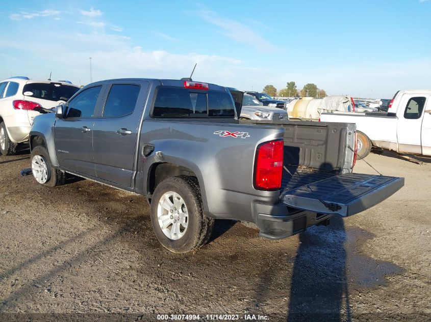 2021 CHEVROLET COLORADO 4WD  SHORT BOX LT - 1GCGTCEN7M1221252