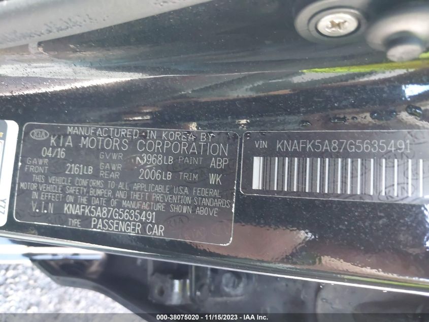 2016 KIA FORTE LX - KNAFK5A87G5635491