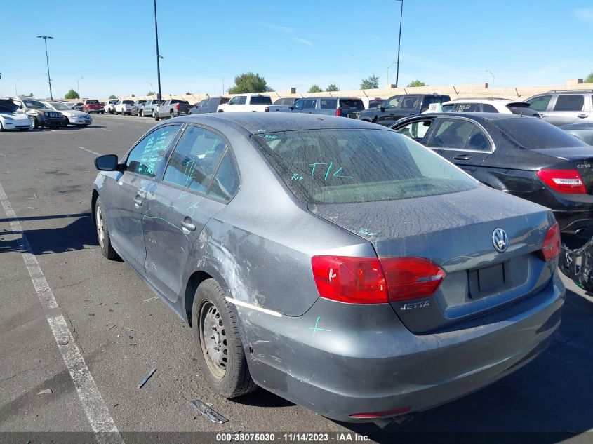 2013 VOLKSWAGEN JETTA SEDAN S 3VW1K7AJ3DM261461