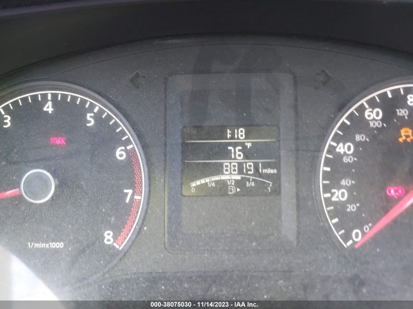 2013 VOLKSWAGEN JETTA SEDAN S 3VW1K7AJ3DM261461