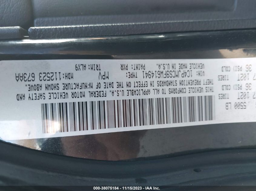2015 JEEP CHEROKEE LATITUDE - 1C4PJMCS9FW614941