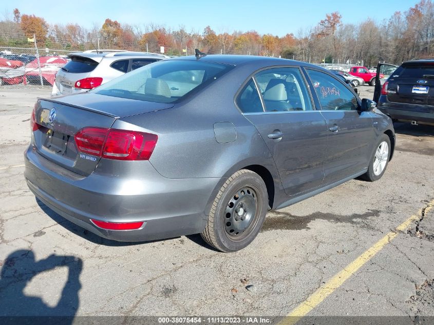 2014 VOLKSWAGEN JETTA HYBRID SEL 3VW637AJ9EM210194