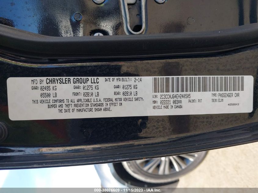 2014 CHRYSLER 300C JOHN VARVATOS LUXURY 2C3CCAJG4EH240505
