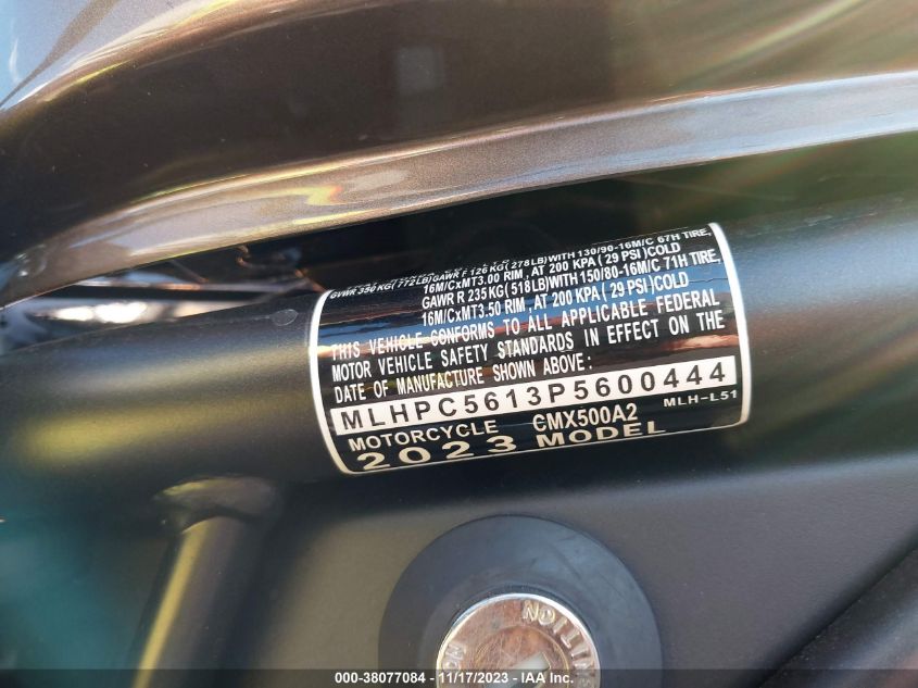 2023 HONDA CMX500 MLHPC5613P5600444