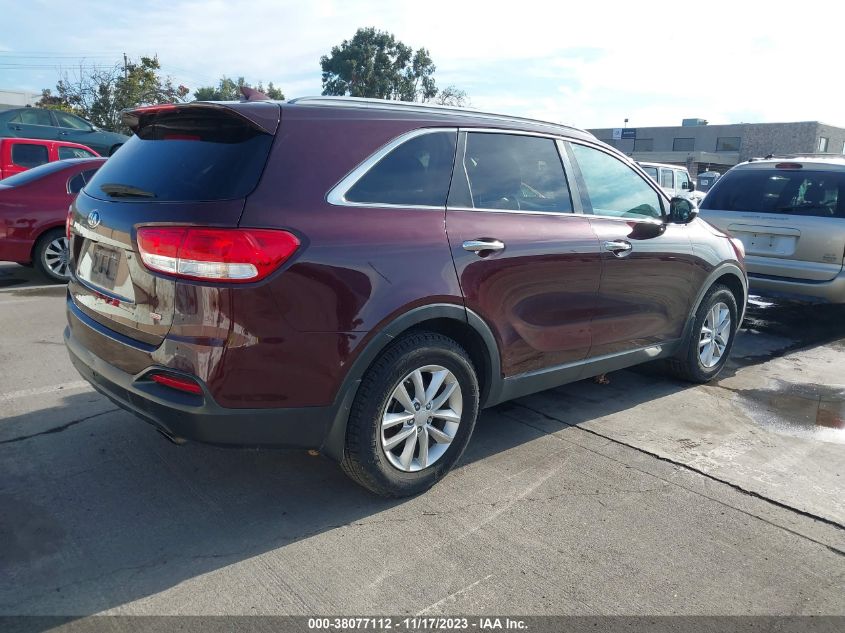 2016 KIA SORENTO 2.4L LX - 5XYPG4A31GG140444