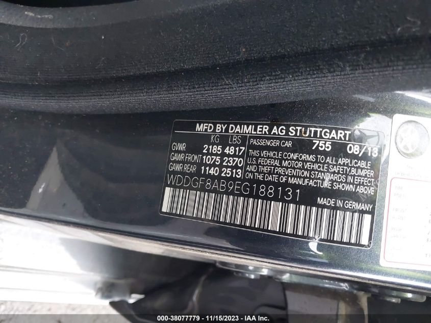 2014 MERCEDES-BENZ C-CLASS C 300 LUXURY WDDGF8AB9EG188131